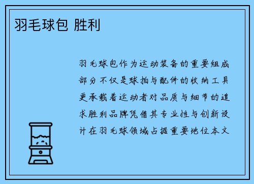 羽毛球包 胜利